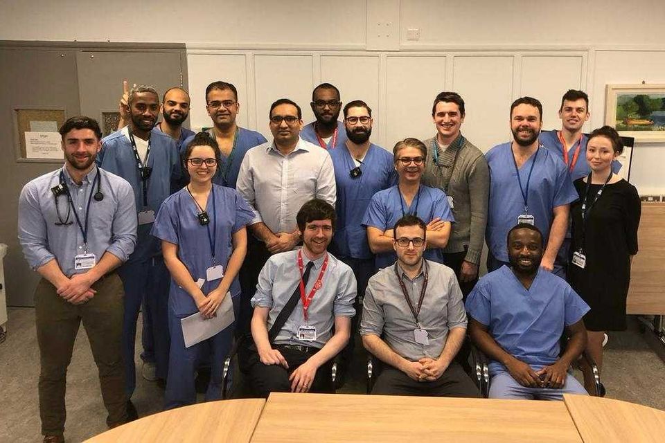 The team at Beaumont Neurosurgery shared a group photo and wrote; "Merry Christmas from 'The Nutcracker Suite' at Beaumont Neurosurgery!" (Photo: Twitter/DrJohnDuddy)