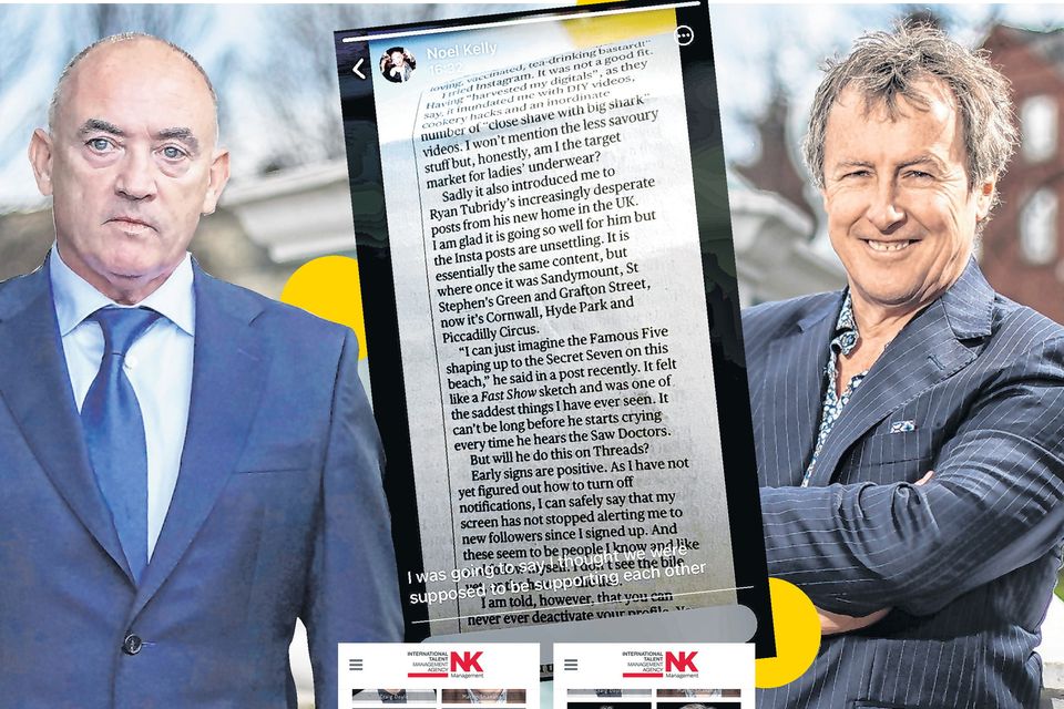 Noel Kelly posted a message on WhatsApp. Right, client Tom Dunne