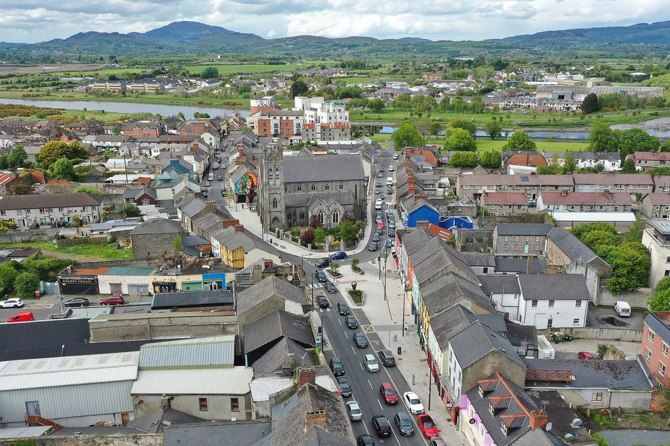 An aerial view of St Nicholas Quarter in Dundalk. Photo: Ken Finegan/Newspics.