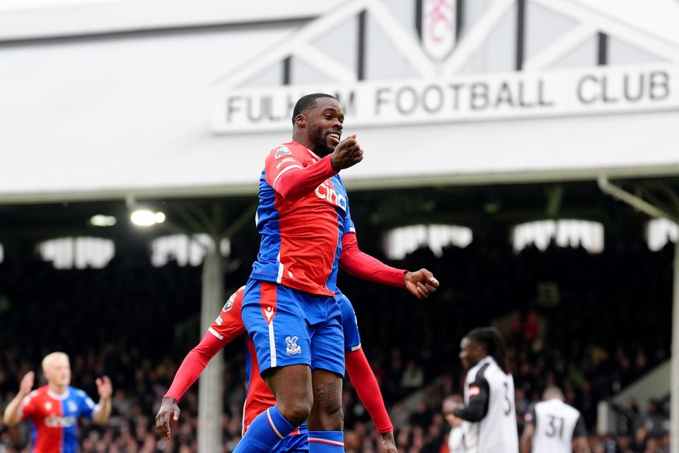 Jeffrey Schlupp netted a late equaliser for Crystal Palace (Zac Goodwin/PA)
