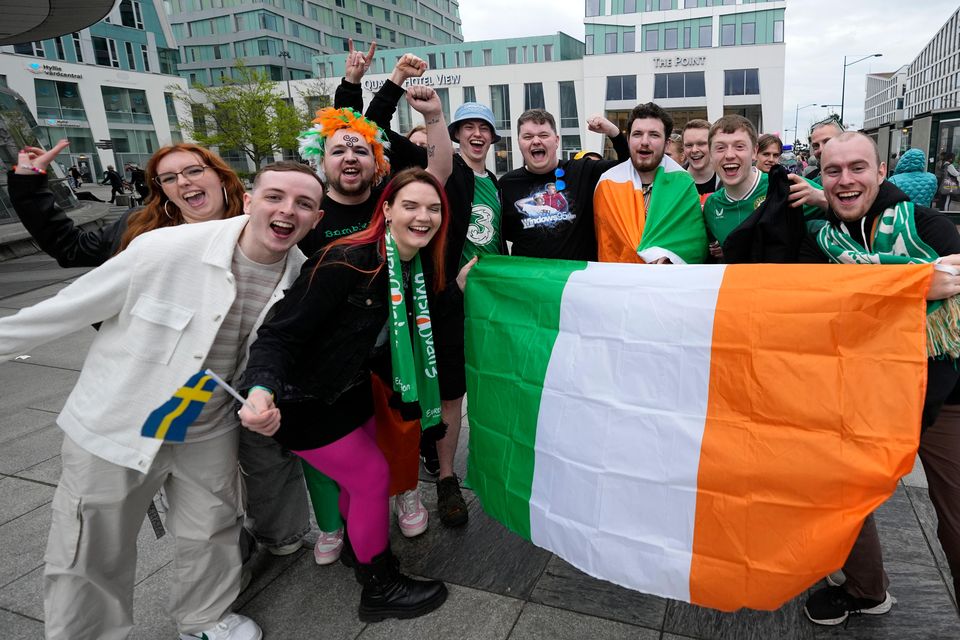 Ireland fans in Malmo, Sweden (Martin Meissner/AP)