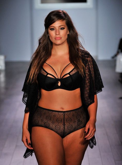 Model/designer Ashley Graham walks down the runway during the Addition Elle/Ashley Graham Lingerie Collection fashion show during the Spring 2016 Style 360 on September 15, 2016 in New York City.  (Photo by Fernando Leon/Getty Images)