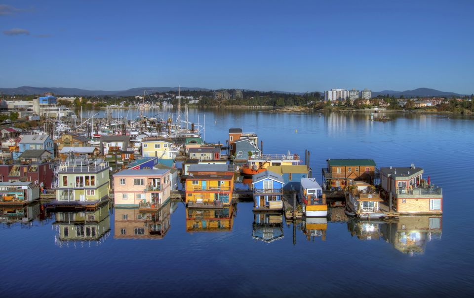 House boats at Fisherman's Wharf in Victoria Inner Harbour. Photo: Getty