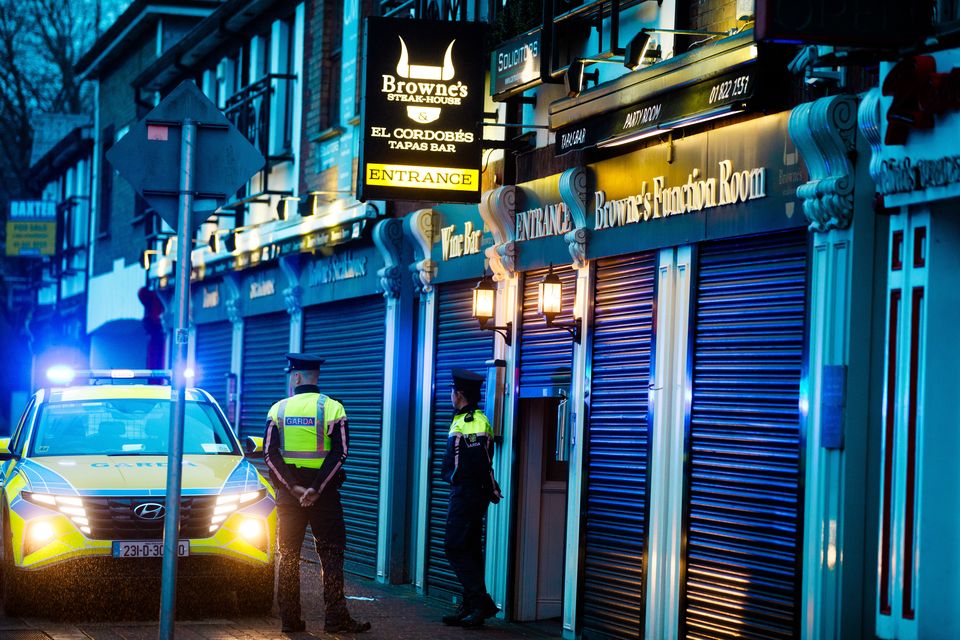 The scene of a shooting in Blanchardstown, Dublin. Photo: Mark Condren