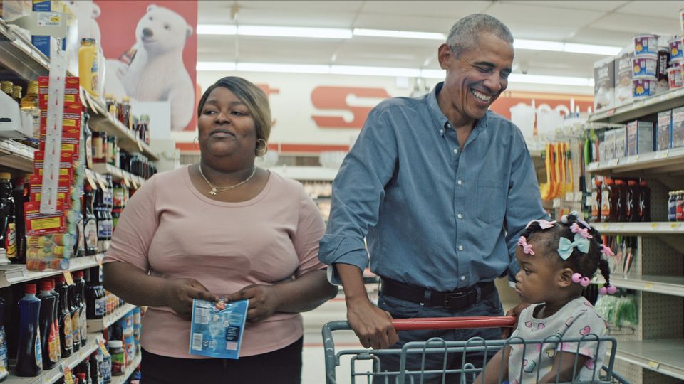 President Barack Obama shopping with Randi Williams in Working: What We Do All Day. Photo via Netflix