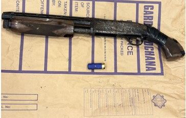 The shotgun seized by Gardaí.