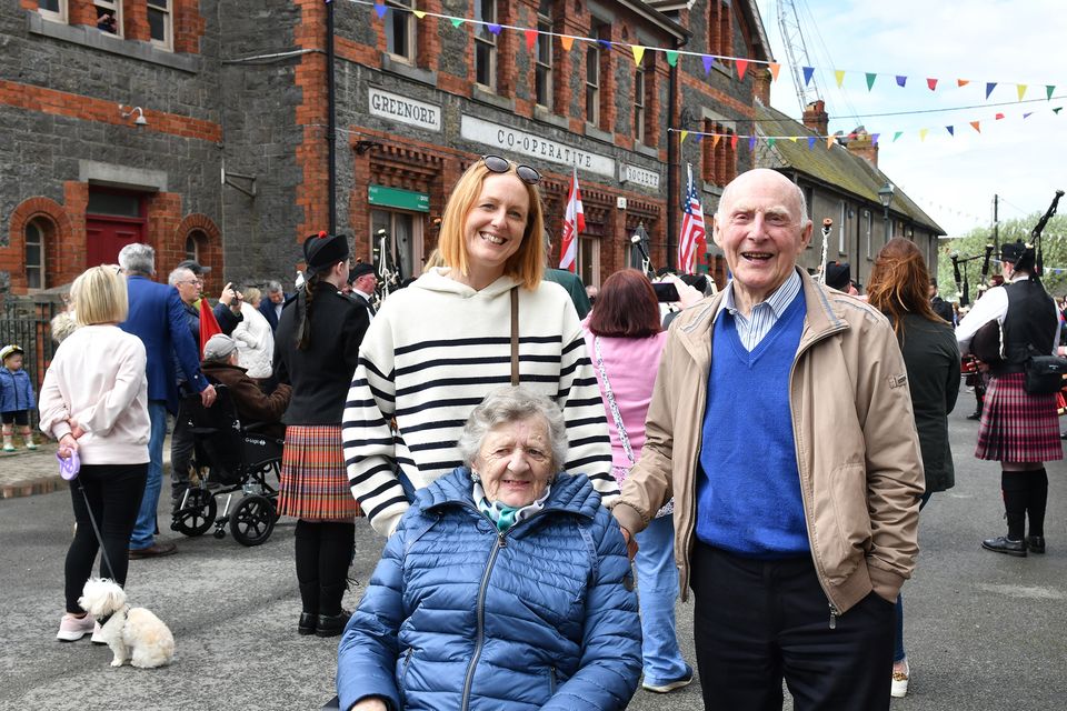 Caitlin Shaw (nee Kennedy) with Billy and Sinead Shaw at the Greenore Port and Village 150th Anniversary celebrations. Photo: Ken Finegan/www.newspics.ie