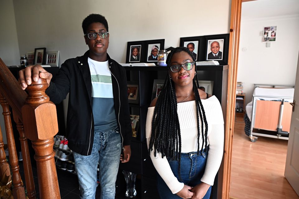 Shakira Williams and her brother Thabo at home. Photo: Ray Ryan