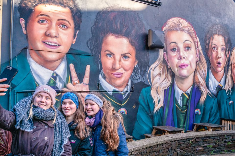 The Derry Girls Mural on Orchard St. Photo: VisitDerry.com