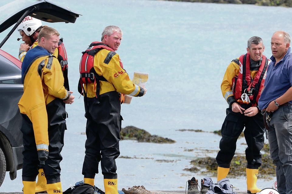 RNLI Cork members involved in the search near Castlehaven. Photo: Emma Jervis