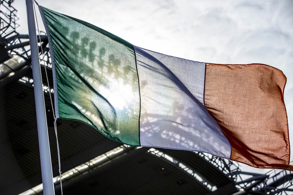 Irish flag flying