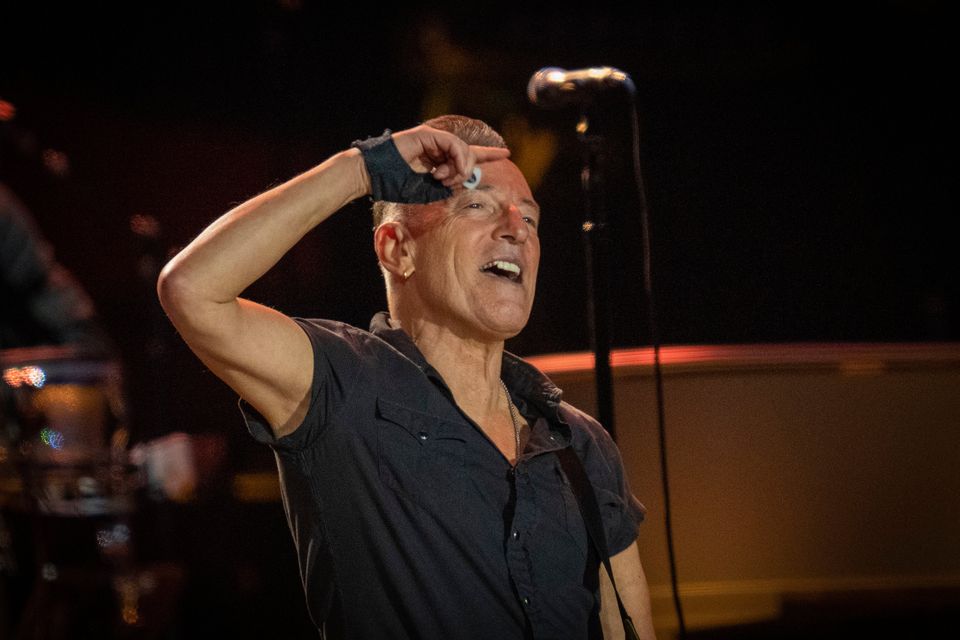 Bruce Springsteen performs in Barcelona. Photo: Emilio Morenatti/AP