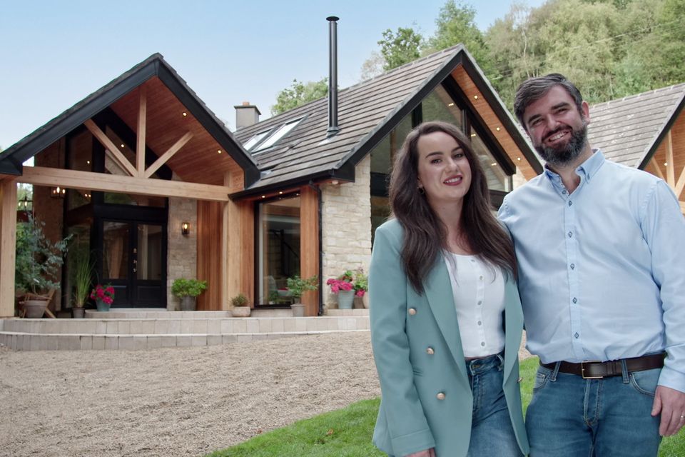 Home of The Year contestant Martina Mahady and Aaron Doherty, pictured outside their breathtaking home in Ballinacarrig lower, near Ballinaclash, Co Wicklow.