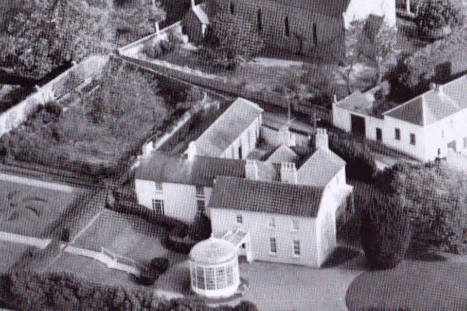 This aerial shot reveals how the house, gardens and conservatory looked in 1961
