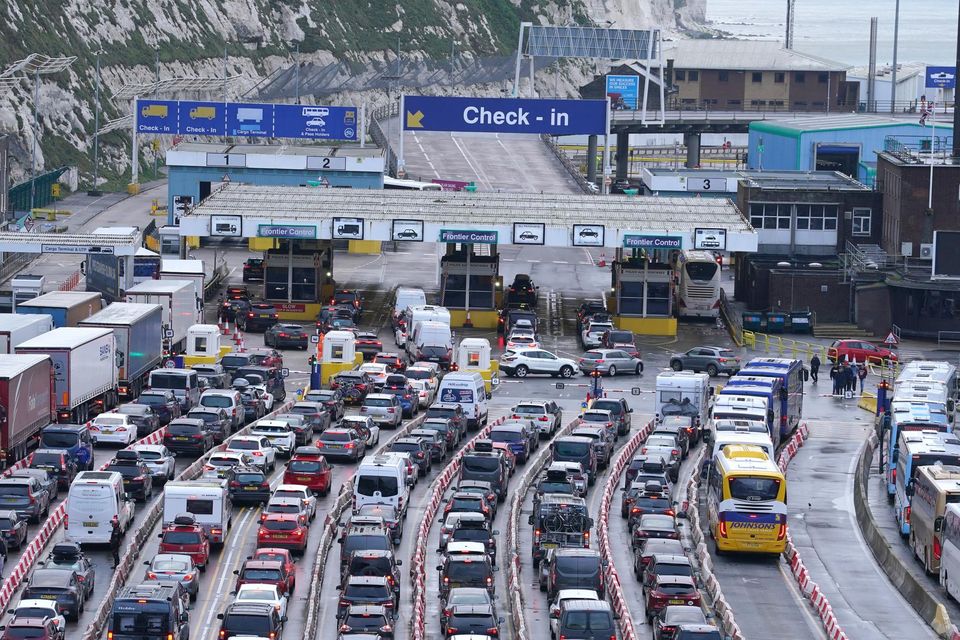 Traffic at the Port of Dover in Kent as the Easter getaway begins (Gareth Fuller/PA)