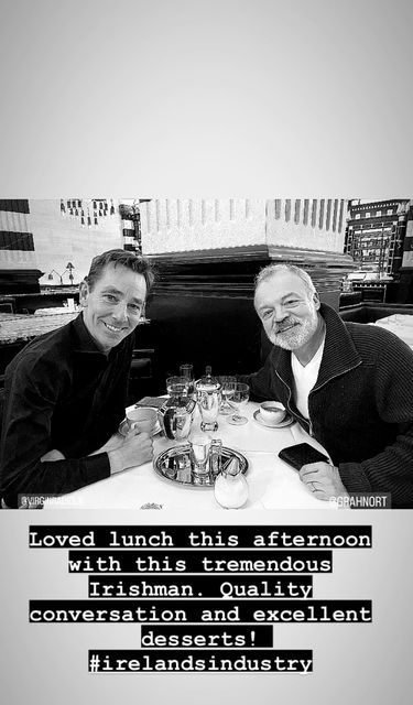 Ryan Tubridy compartió fotos del dúo en Instagram.