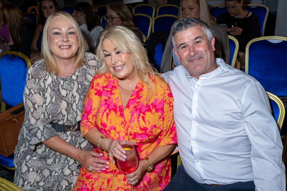 Paula Fagan with Amanda and Stephen McGann, at Strictly Come Dancing for Tiglin, at the Parkview Hotel, Newtownmountkennedy.