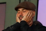 thumbnail: Eyes down: It was a frustrating night for Pep Guardiola as he watched Manchester City lose 2-1 against Lyon from the stands. Photo: PA