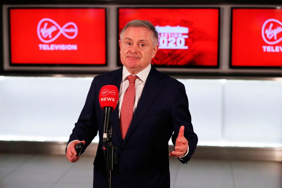 Irish Labour Party leader Brendan Howlin during a seven way leaders General Election debate at the Virgin Media Studios in Dublin, Ireland. PA Photo. Picture date: Thursday January 30, 2020. Photo credit should read: Niall Carson/PA Wire