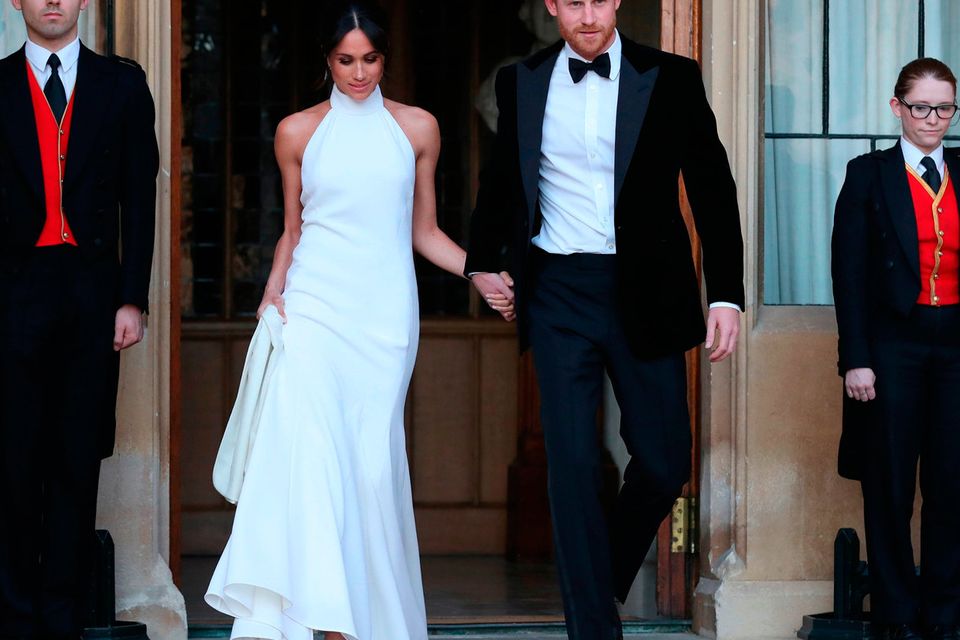 Meghan Markle changes into bespoke Stella McCartney gown as she