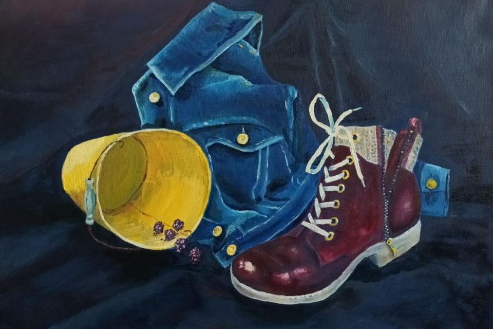 A still life by Libby, which is on display at the Art FX exhibition in the Signal Arts Centre, Bray until May 27, 2023.