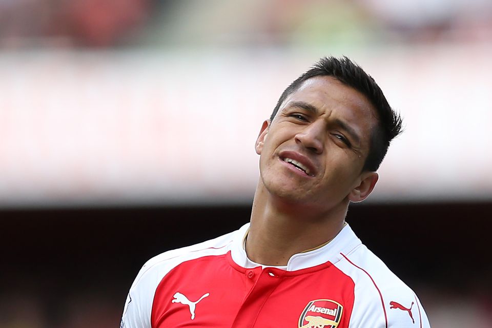 Arsenal's Alexis Sanchez hit the woodwork five times in the 2015-16 Premier League season