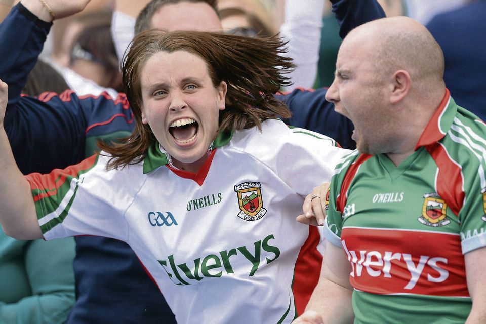 Jubilant fans watch their team secure a place in the All-Ireland final