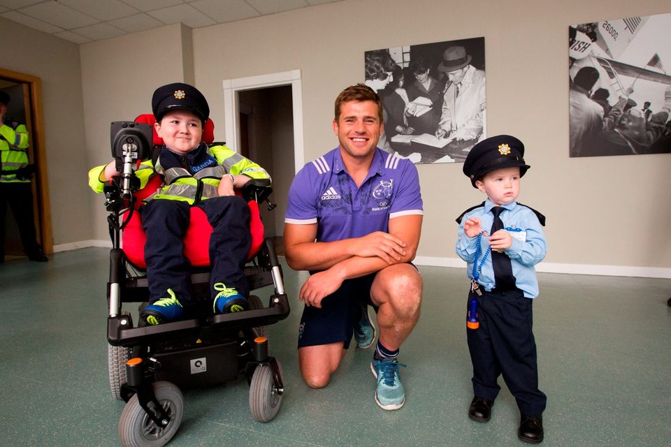 Ireland s youngest garda meet their hero CJ Stander during