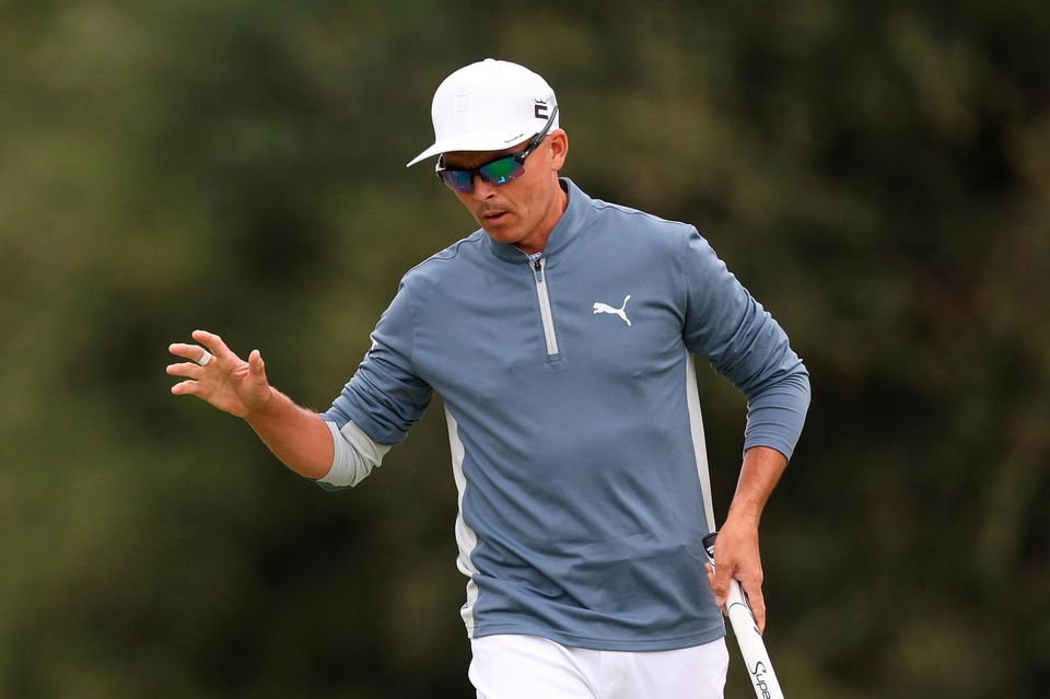 On fire: Rickie Fowler