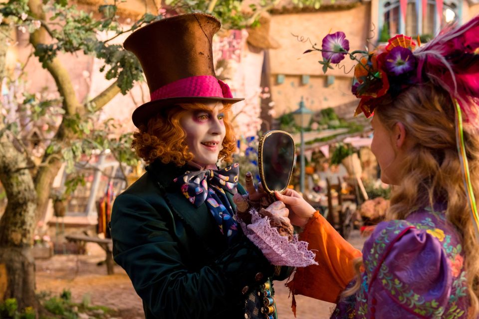 Old pals: Johnny Depp and Mia Wasikowska return for 'Through the Looking Glass'