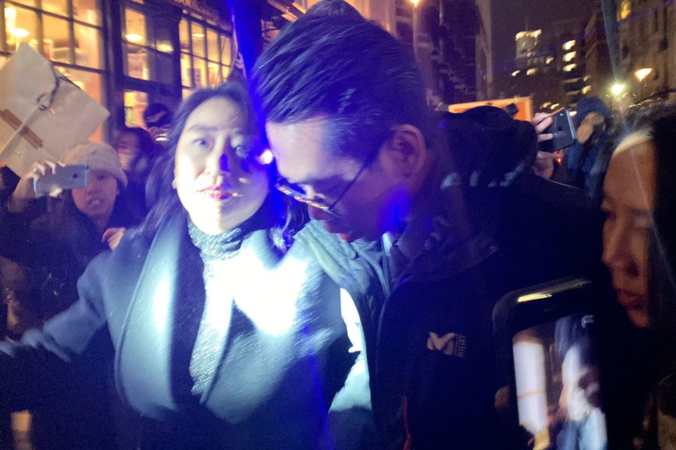 Flashpoint: Hong Kong Justice Secretary Teresa Cheng is pursued by protesters in London. Photo: PA