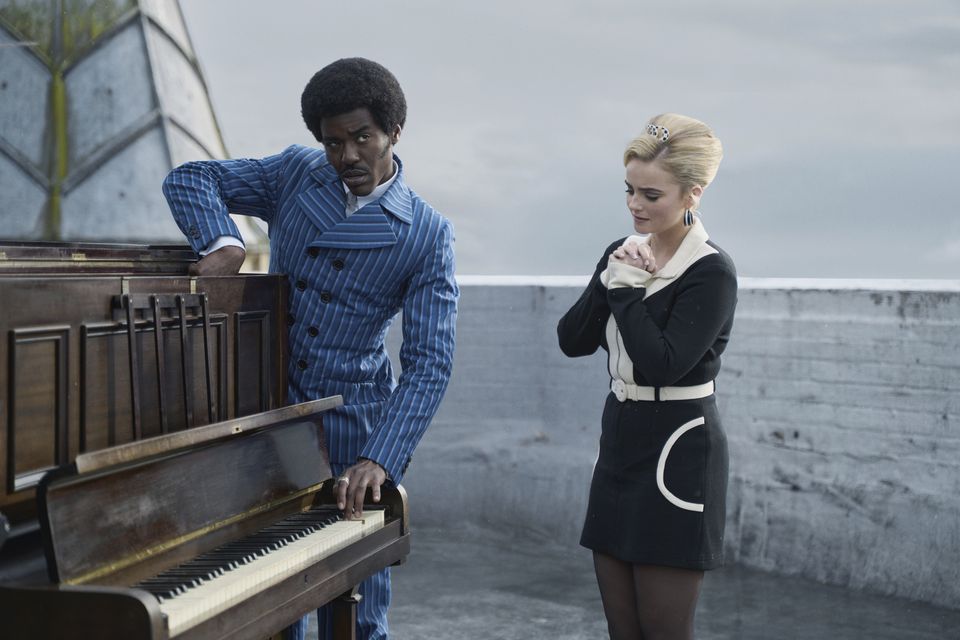 The Doctor (Ncuti Gatwa) and Ruby (Millie Gibson) are kitted out in the necessary clobber for a trip back to the 1960s to meet The Beatles. Photo: Bad Wolf/BBC