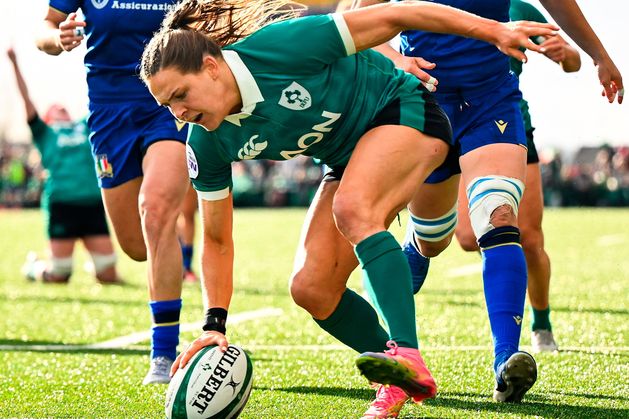 Local hero Beibhinn Parsons hat-trick fires nine-try Ireland to Six Nations win over Italy