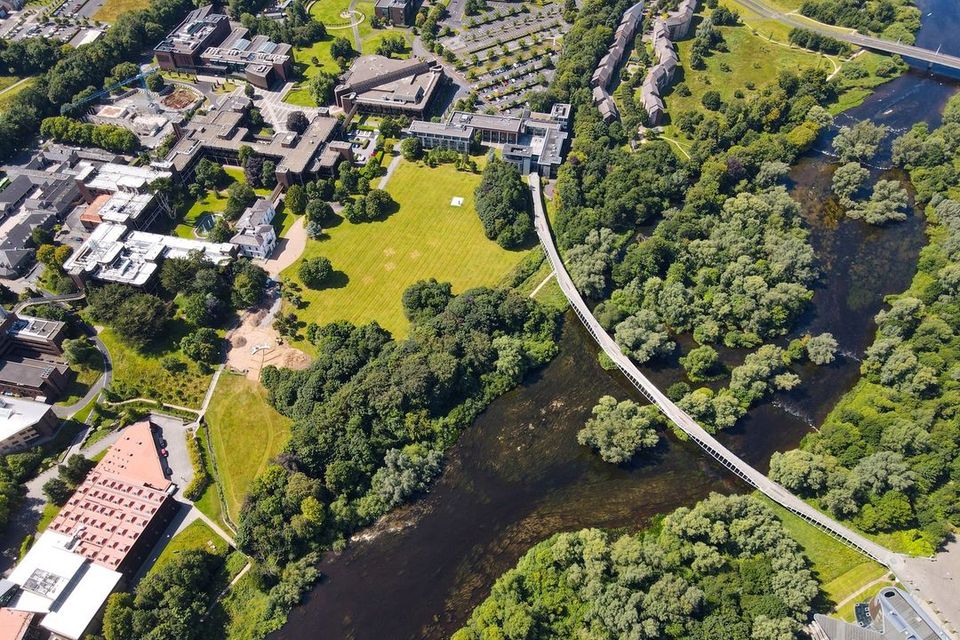 An aerial view of the University of Limerick campus