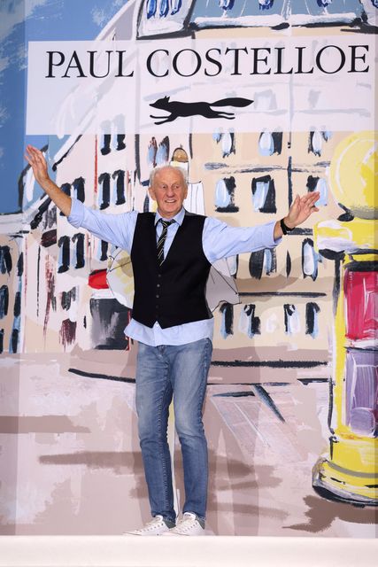 Designer Paul Costelloe at his show in the Palm Court at the Waldorf hotel, central London, during London Fashion Week on Friday September 13, 2024. Photo: James Manning/PA Wire