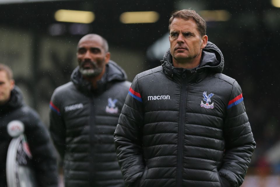 Frank de Boer head coach / manager of Crystal Palace walks off at full time during the Premier League match between Burnley and Crystal Palace at Turf Moor on September 10, 2017 in Burnley, England. (Photo by Robbie Jay Barratt - AMA/Getty Images)