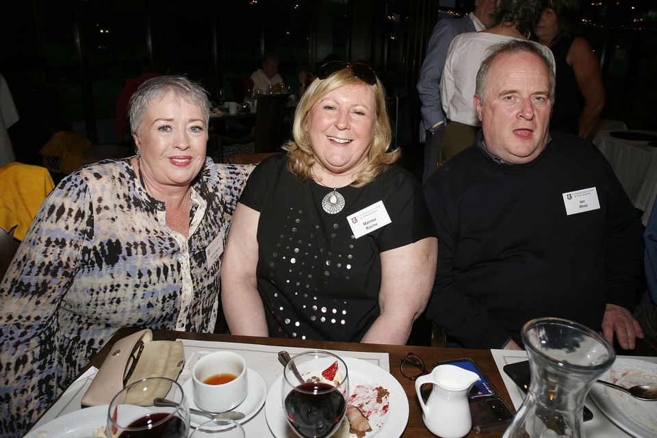 FCJ Bunclody class of 1983 Reunion in Bunclody Golf Club. Anne Marie Healy, Maresa Roche and Liam Sheil.