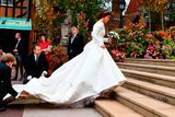 thumbnail: Britain's Princess Eugenie of York (R) arrives for her wedding to Jack Brooksbank at St George's Chapel, Windsor Castle, in Windsor, on October 12, 2018. (Photo by Victoria Jones / POOL / AFP)VICTORIA JONES/AFP/Getty Images