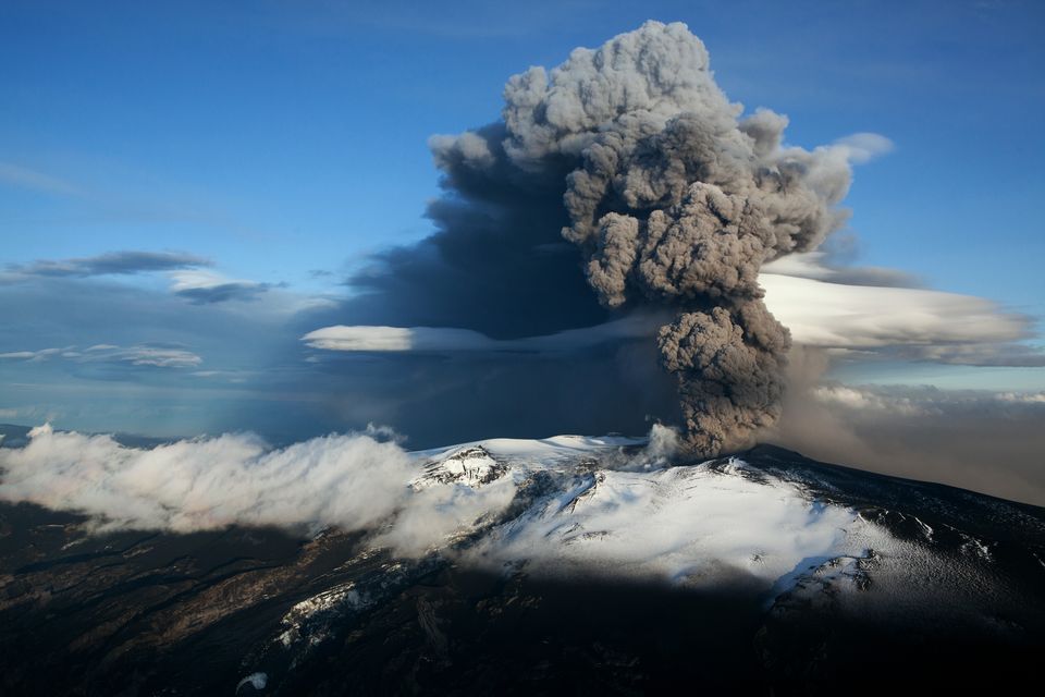 Ash plume from Iceland's Eyjafjallajokull crater on May 15, 2010. Photo: Getty