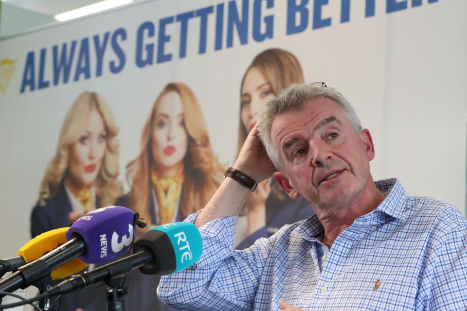 Ryanair boss Michael O'Leary during a press conference in Dublin.
