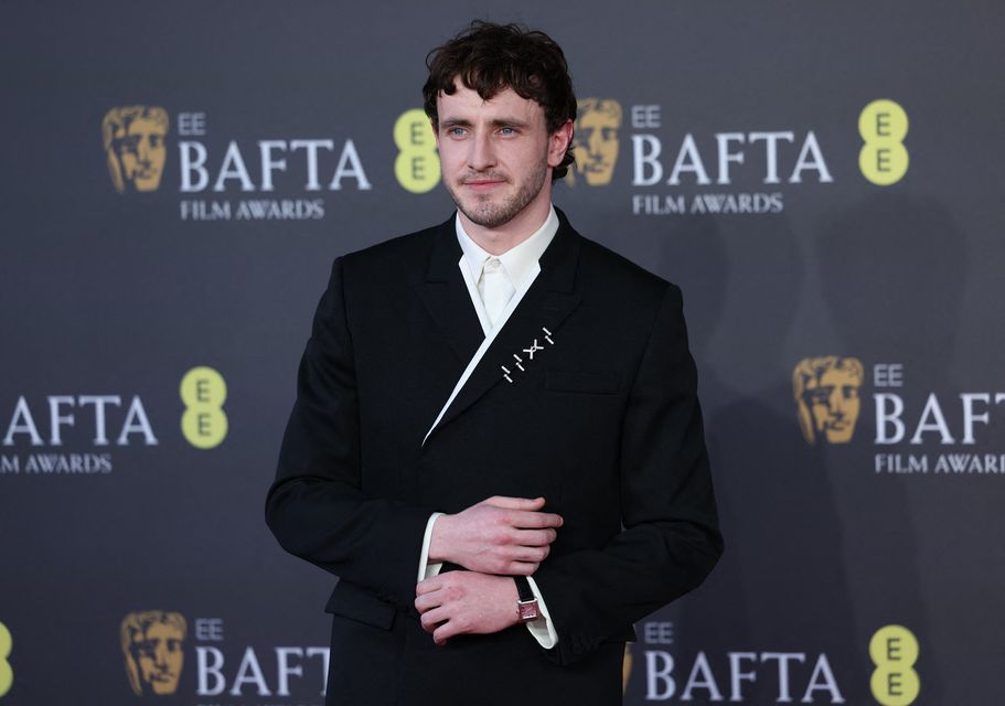 Paul Mescal arrives at the 2024 British Academy of Film and Television Awards (BAFTA) at the Royal Festival Hall in the Southbank Centre, London, Britain, February 18, 2024. REUTERS/Isabel Infantes