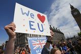 thumbnail: Remain supporters demonstrate in Parliament Square