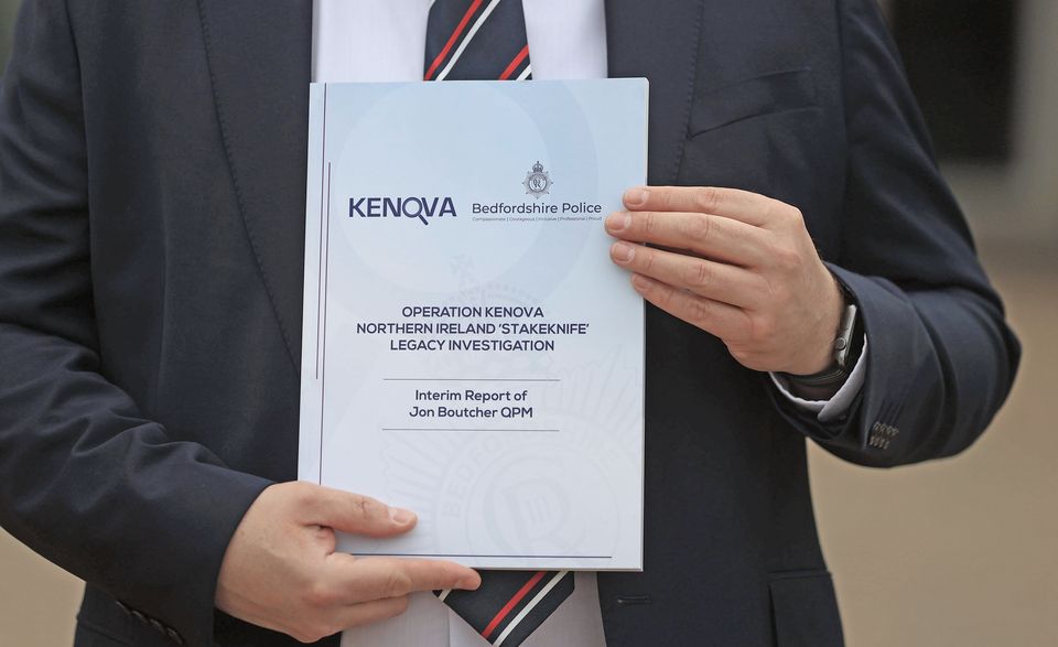Couverture du rapport intérimaire de l'Opération Kenova (Liam McBurney/PA)