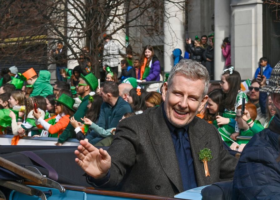 Late Late Show presenter Patrick Kielty was the grand marshal of the Dublin St Patrick's Day parade