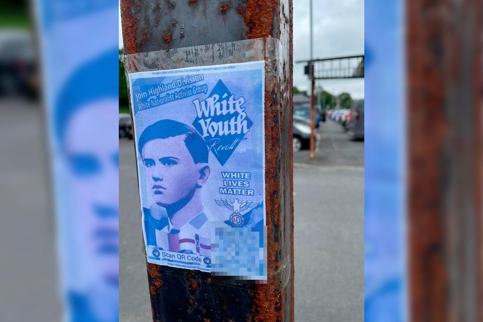 Nazi-style recruitment posters have appeared in Downpatrick