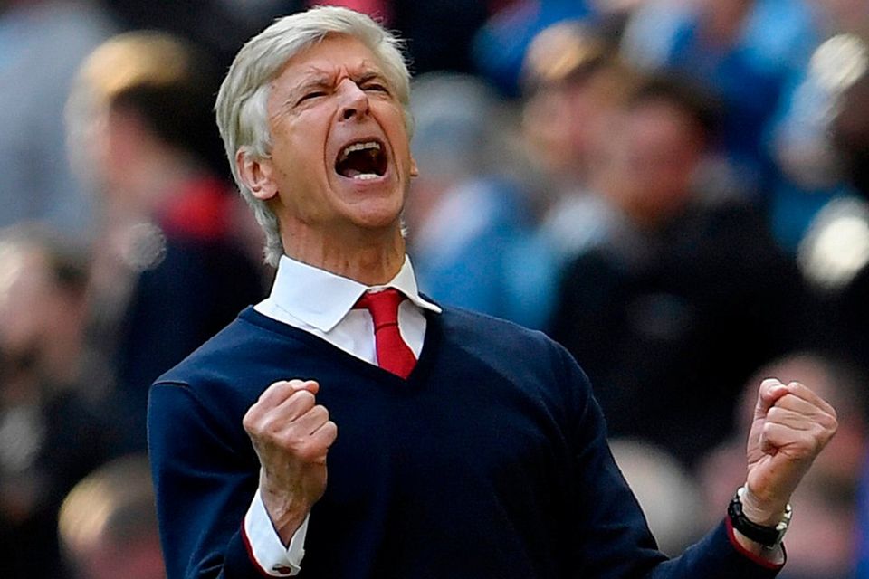 Wenger: Finally reason to celebrate. Photo: REUTERS