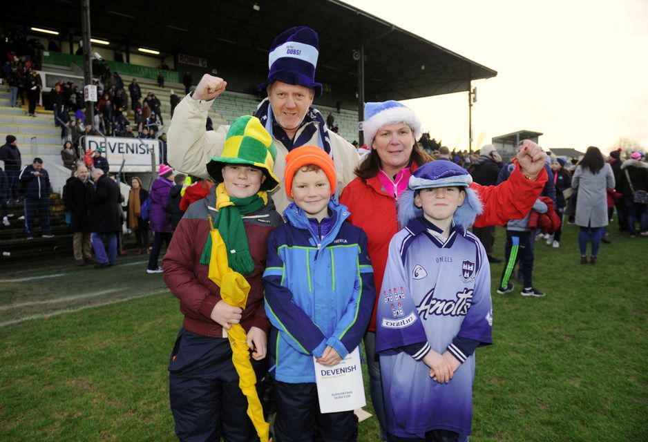 Fans Liam and Orla Vaughan, from Kells, and sons Matthew, Luke and Anthony