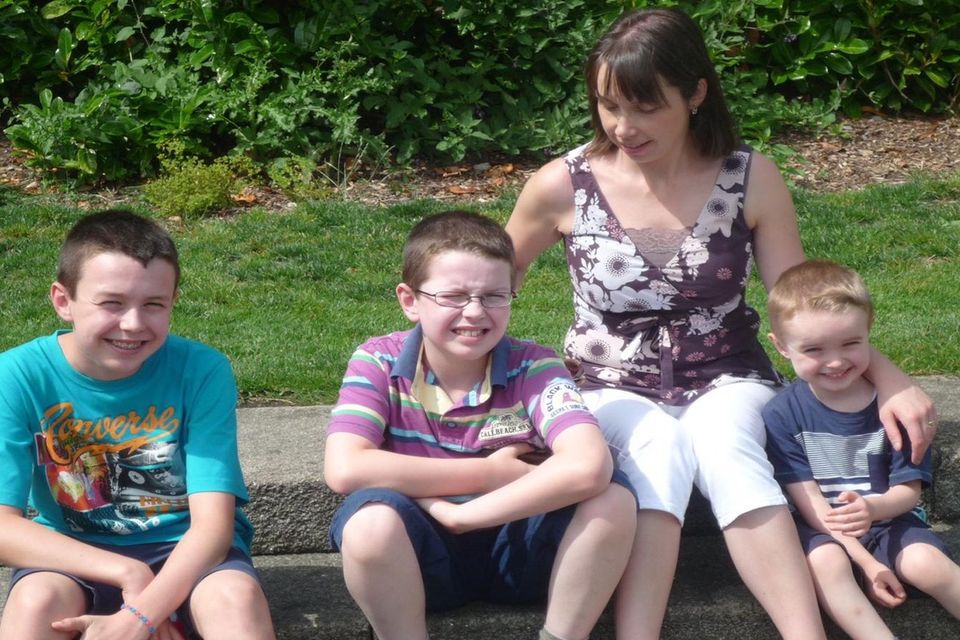 Clodagh and her children Liam, Niall and Ryan