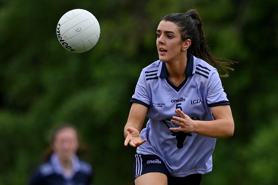 Erika O'Shea of Cork in action during the TG4 LGFA All-Star exhibition match in Austin, Texas last month. Photo by Brendan Moran/Sportsfile
