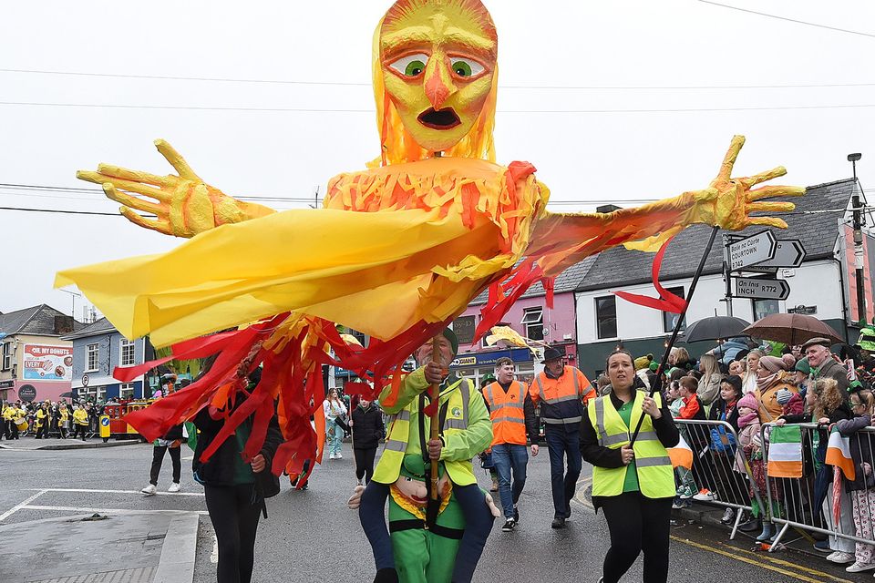 Arts group in the St Patrick's Day parade in Gorey. Pic: JIm Campbell